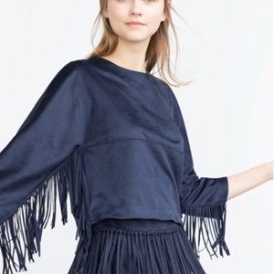 Zara fringe top